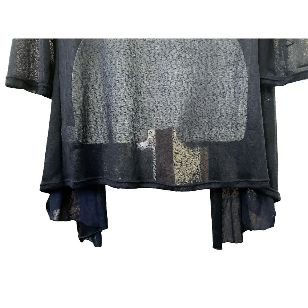 Slinky Brand Women's Navy Open Front Lightweight Sweater Cardigan | Size Small - Picture 3 of 12